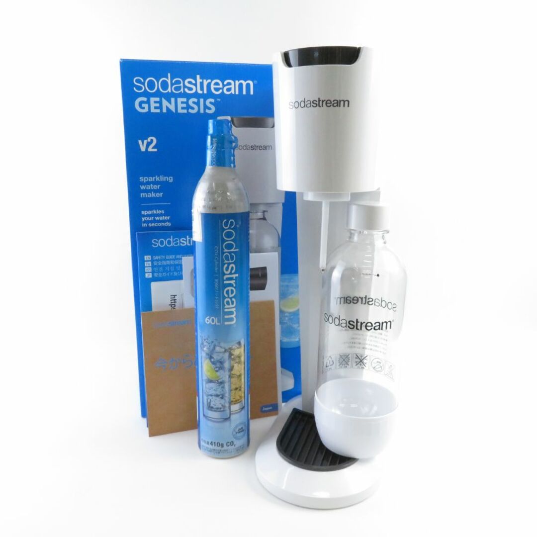 未使用 sodastream ソーダストリーム GENESIS ジェネシス V2 スターターキット 炭酸水メーカー 1点 ホワイト 家庭用 スパークリングウォーター SC7637Z 【中古】 スマホ/家電/カメラの調理家電(その他)の商品写真