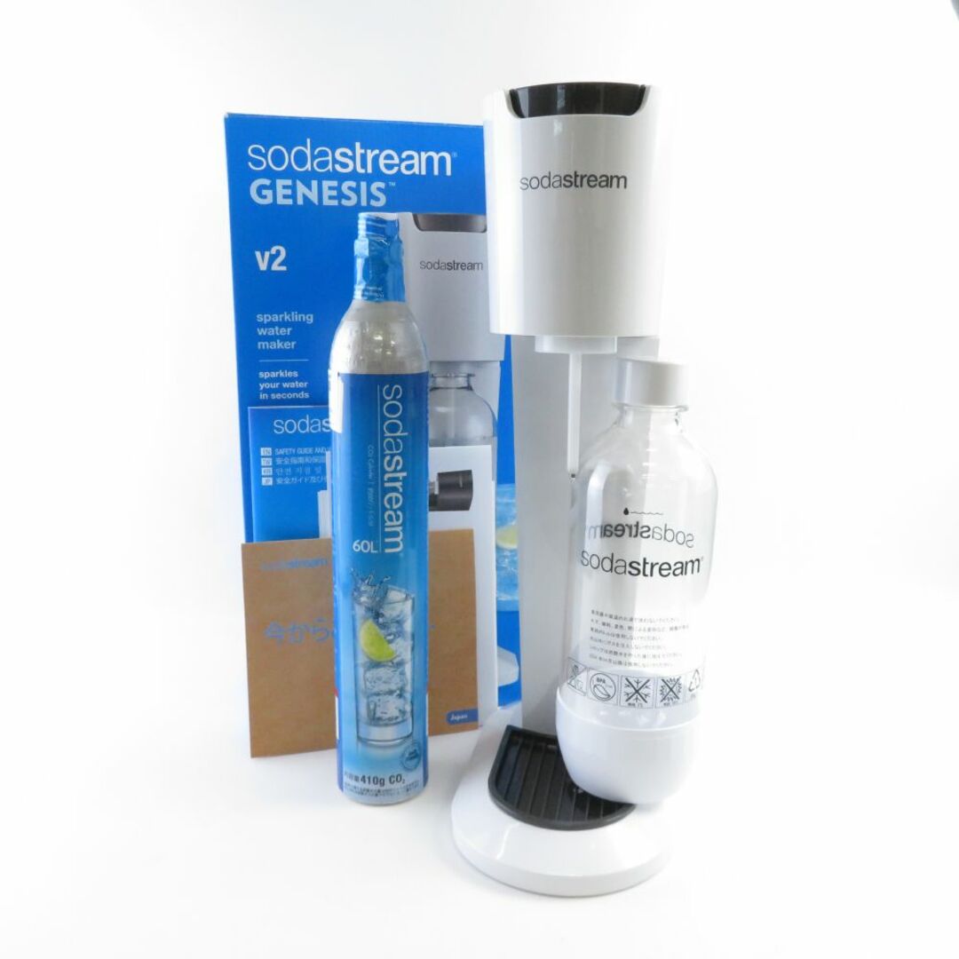 未使用 sodastream ソーダストリーム GENESIS ジェネシス V2 スターターキット 炭酸水メーカー 1点 ホワイト 家庭用  スパークリングウォーター SC7641Z 【中古】の通販 by reMOVEラクマ店｜ラクマ