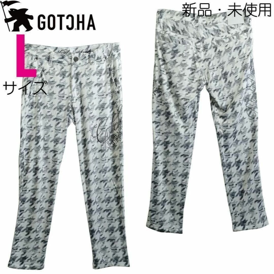 新品 Lサイズ GOTCHA ガッチャ ゴルフパンツ 刺繍 白 6 | フリマアプリ ラクマ