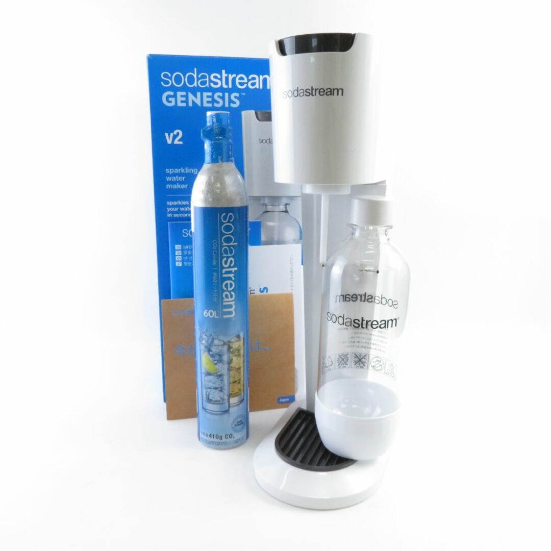 未使用 sodastream ソーダストリーム GENESIS ジェネシス V2 スターターキット 炭酸水メーカー 1点 ホワイト 家庭用 スパークリングウォーター SC7644Z調理家電