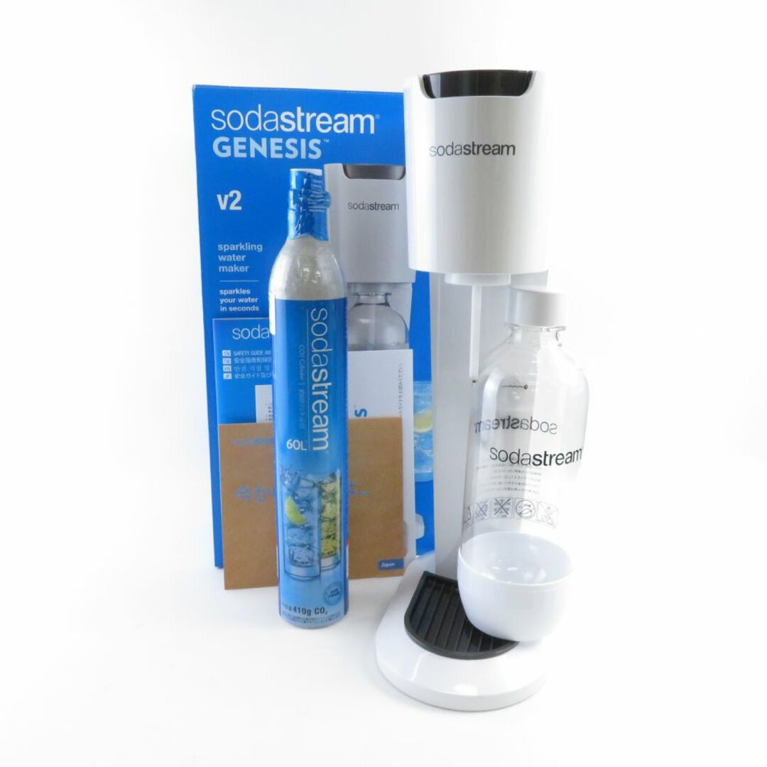 未使用 sodastream ソーダストリーム GENESIS ジェネシス V2 スターターキット 炭酸水メーカー 1点 ホワイト 家庭用 スパークリングウォーター SC7645Z