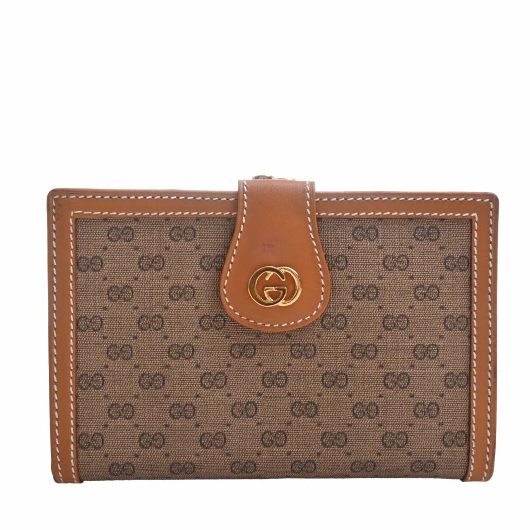 Gucci - 【中古】Gucci グッチ マイクロGG オールドグッチ がま口 二