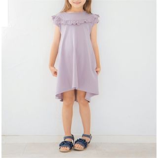 ブランシェス(Branshes)の新品 branshes フリル半袖ワンピース 80 子供服 キッズ 女の子(ワンピース)