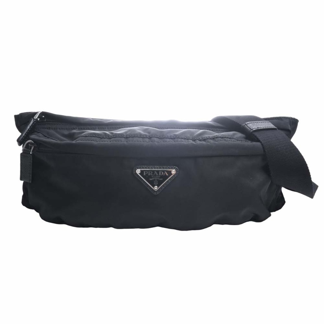 【中古】PRADA プラダ ナイロン トライアングルロゴ ウエストバッグ ボディバッグ - ブラック by | フリマアプリ ラクマ