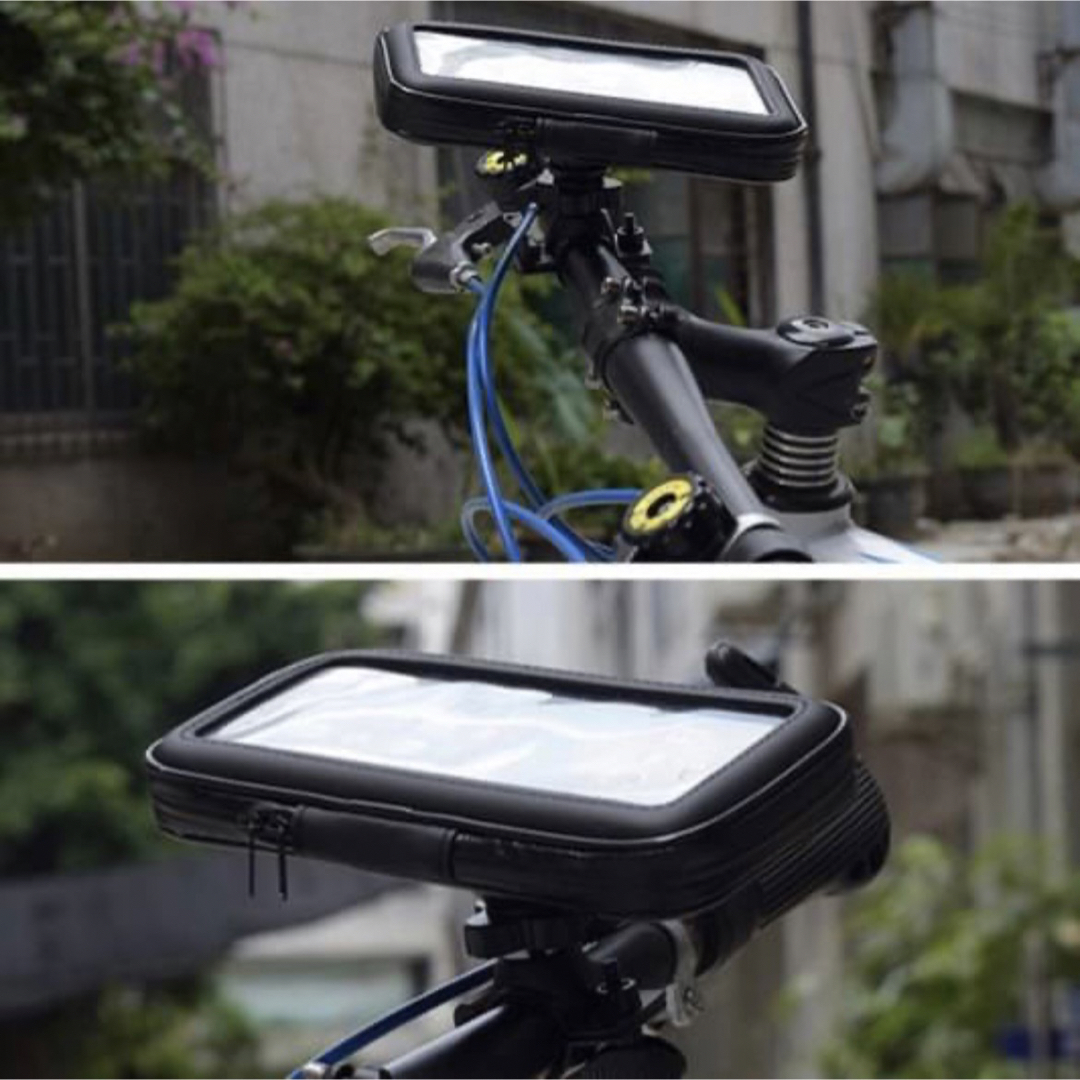 スマホホルダー ケース 防水 自転車 バイク スクーター 原付 フルカバー 防塵 スマホ/家電/カメラのスマホアクセサリー(モバイルケース/カバー)の商品写真