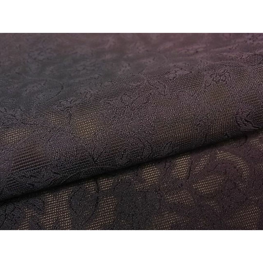 平和屋1■極上 小紋 紗袷 花唐草紋紗 暈し染め やまと誂製 反端付き 逸品 未使用3s20287
