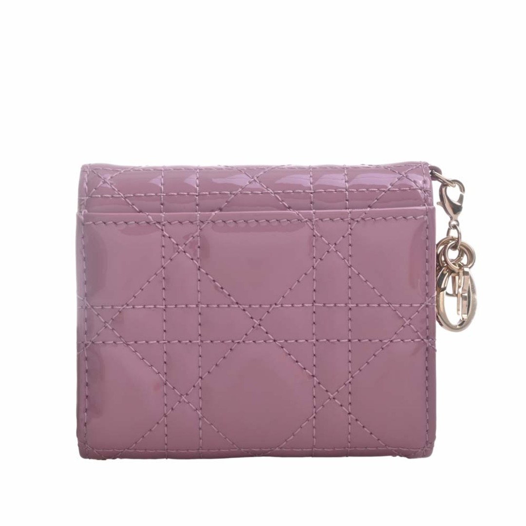 Dior カナージュ　コンパクト 財布　三つ折り　ピンク