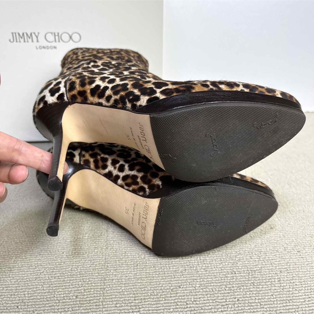 35 JIMMY CHOO ショートブーツ レオパード　豹柄　ジミーチュウ 6