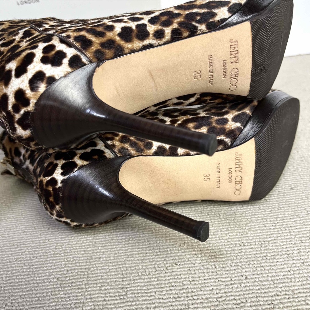 35 JIMMY CHOO ショートブーツ レオパード　豹柄　ジミーチュウ 7