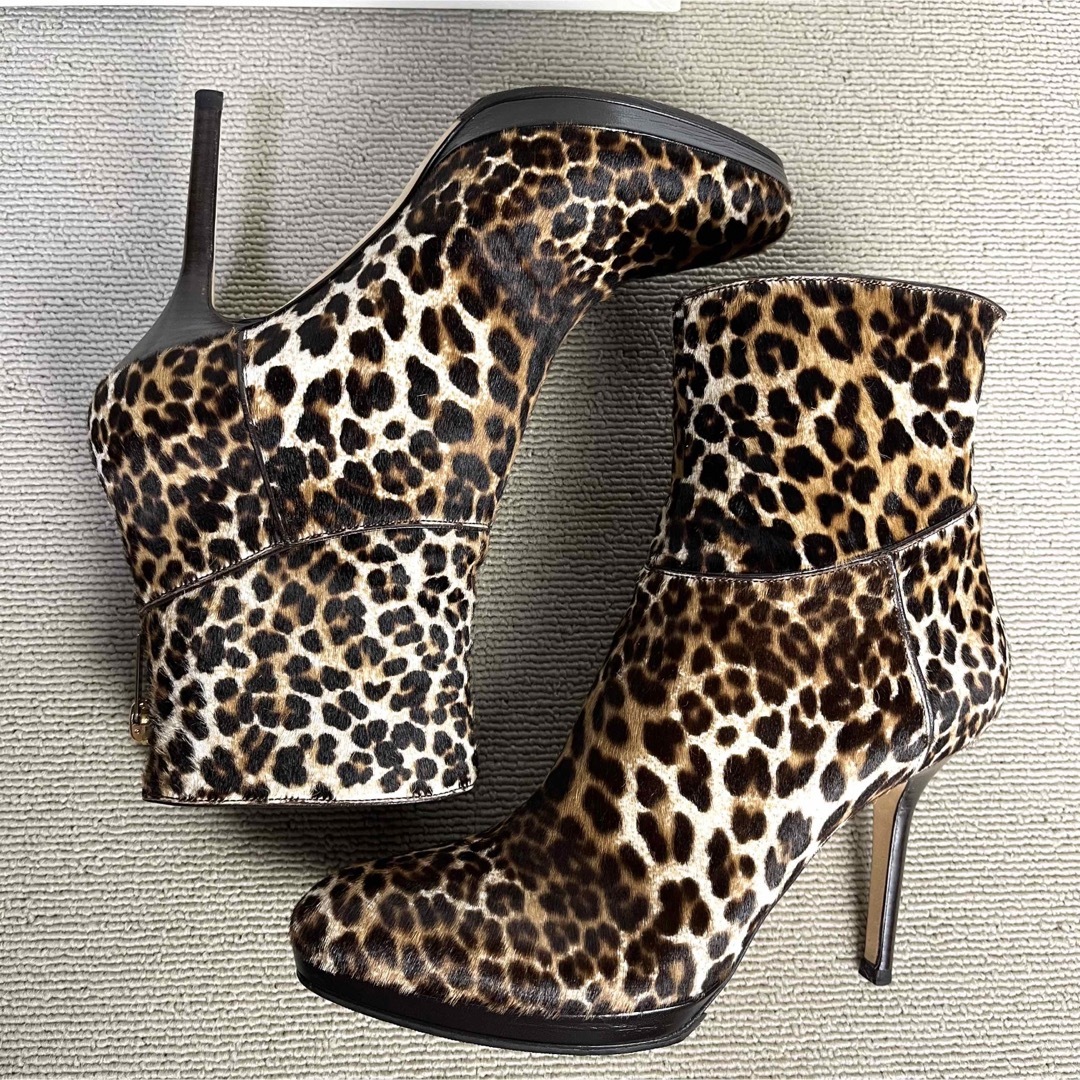 35 JIMMY CHOO ショートブーツ レオパード　豹柄　ジミーチュウ 4