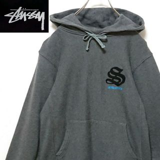 ステューシー(STUSSY)のステューシー フロント 刺繍 ロゴ リンガー プルオーバー フーディー パーカー(パーカー)