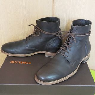 BUTTERO - BUTTERO /レースアップブーツ size41ブラウン スウェードの