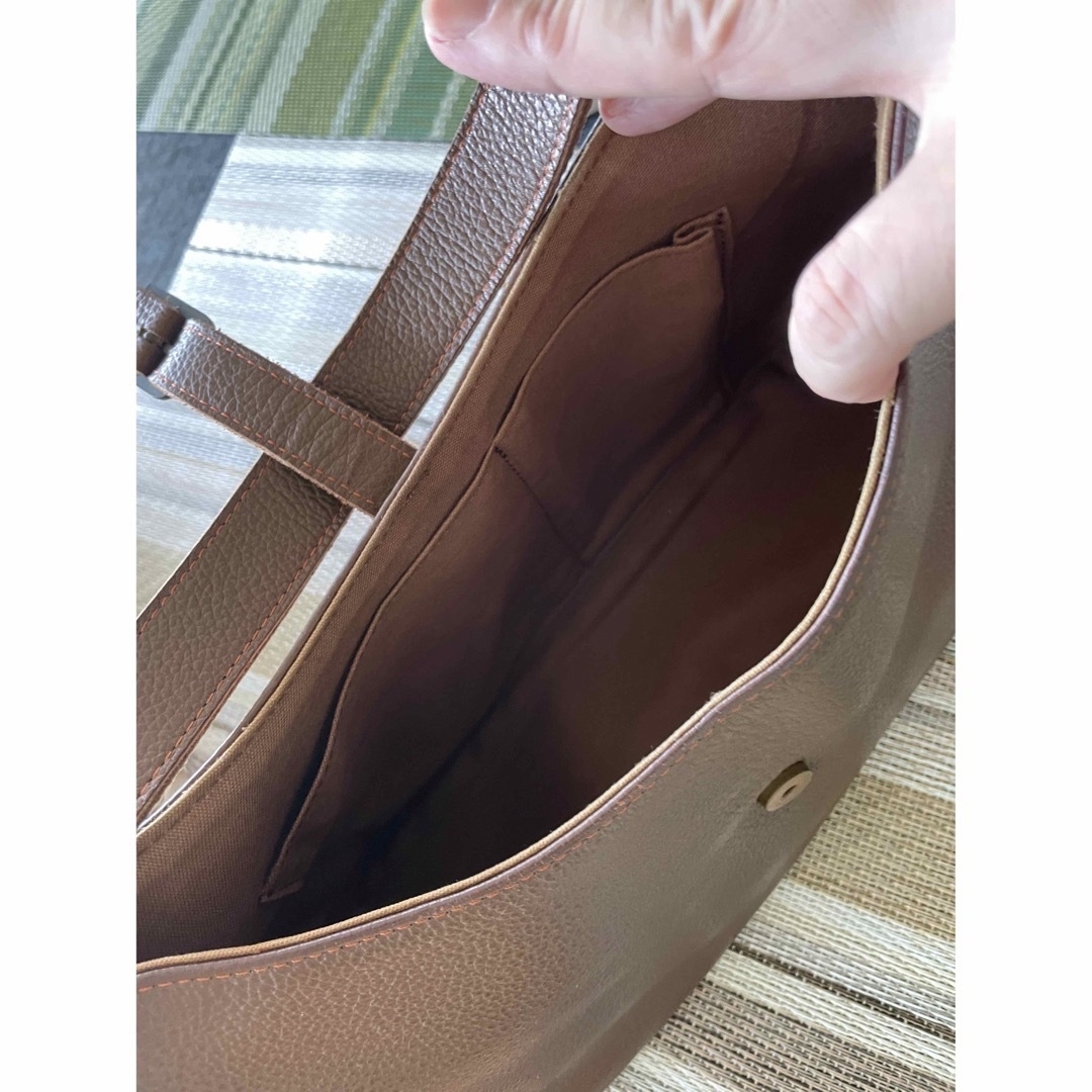 FELISSIMO(フェリシモ)のミニショルダー　レザーバッグ　ブラウン　フェリシモ レディースのバッグ(ショルダーバッグ)の商品写真