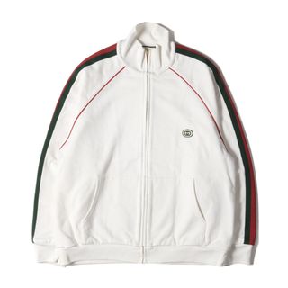 グッチ(Gucci)のGUCCI グッチ ジャケット サイズ:M 22SS ウェブライン フルジップ スウェット 625405 XJCOE ジャージ トラックジャケット ホワイト 白 イタリア製 ブランド アウター ブルゾン【メンズ】【中古】(その他)