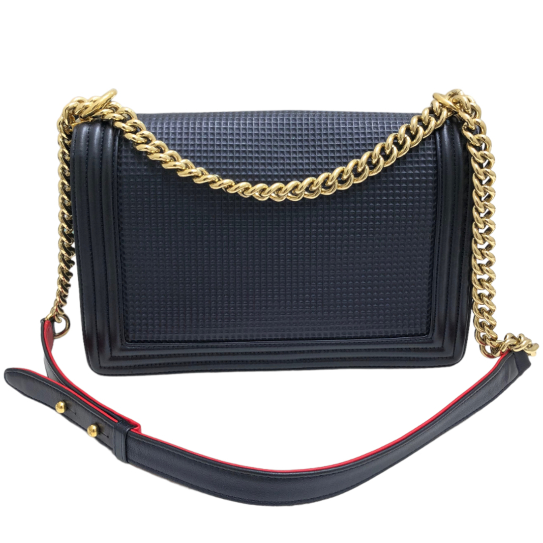 シャネル CHANEL ボーイシャネル28 A92193 ネイビー カーフ カーフ レディース