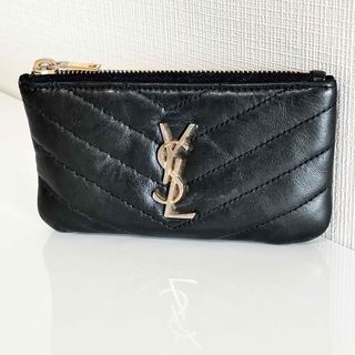 YSL イヴ・サンローラン 小銭入れ コインケース ワイライン 黒 キーリング-