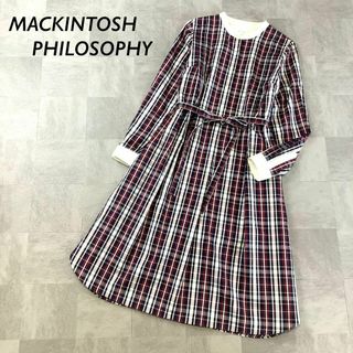 マッキントッシュフィロソフィー(MACKINTOSH PHILOSOPHY)の美品 MACKINTOSH PHILOSOPHY バンドカラー ワンピース(ロングワンピース/マキシワンピース)