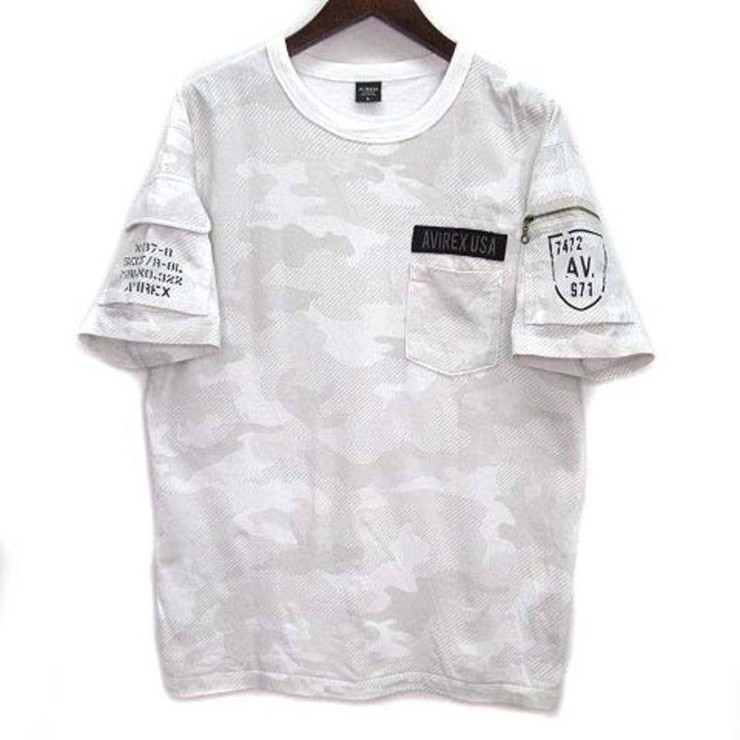 アヴィレックス カモフラ ファティーグ Tシャツ 半袖 ポケット 6113328