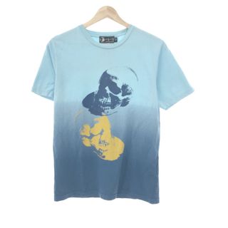 アンディウォーホル(Andy Warhol)のAndy Warhol by HYSTERIC GLAMOUR アンディウォーホル バイ ヒステリックグラマー グラデーションスカルプリントTシャツ ブルー M(Tシャツ/カットソー(半袖/袖なし))