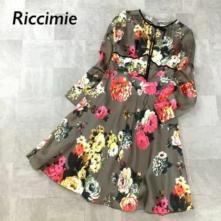 リッチミーニューヨーク(Riccimie New York)の美品 Riccimie PREMIERE SALON 花柄 総柄 ワンピース(ひざ丈ワンピース)