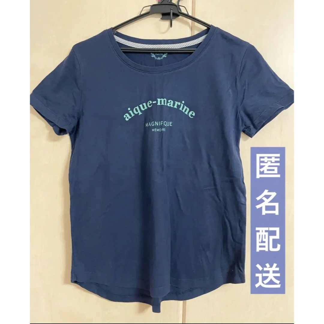 レディース　Tシャツ  ネイビー 綿 メンズのトップス(Tシャツ/カットソー(半袖/袖なし))の商品写真