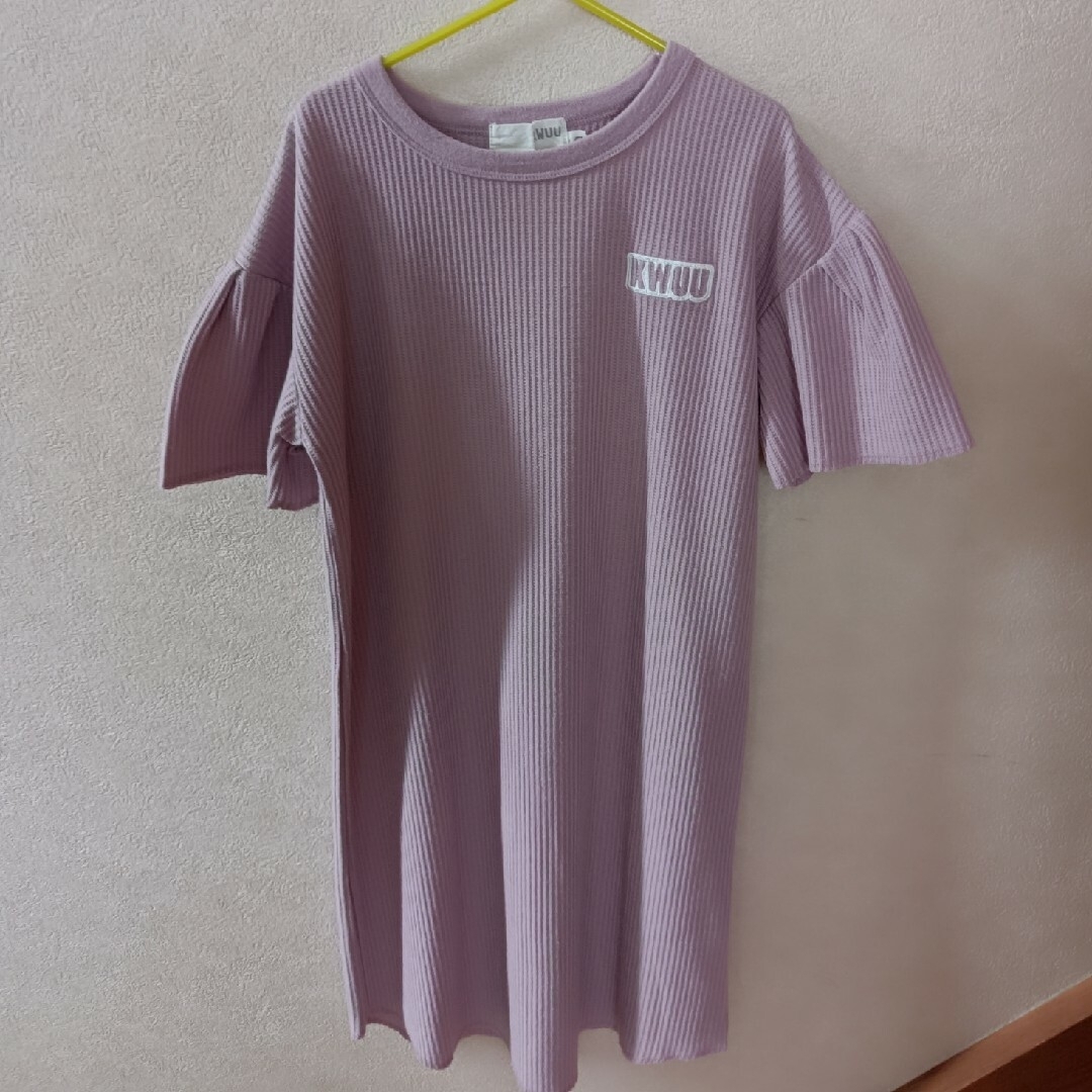 ワンピース　140 cm☆ワッフル地 キッズ/ベビー/マタニティのキッズ服女の子用(90cm~)(ワンピース)の商品写真