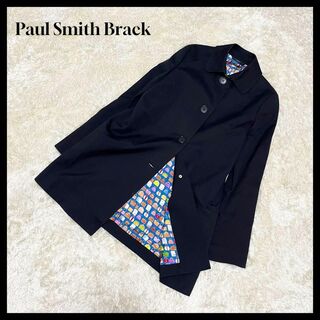 ポールスミス(Paul Smith)の✨美品✨Paul Smith Black ステンカラーコート 内側総柄 40(ロングコート)