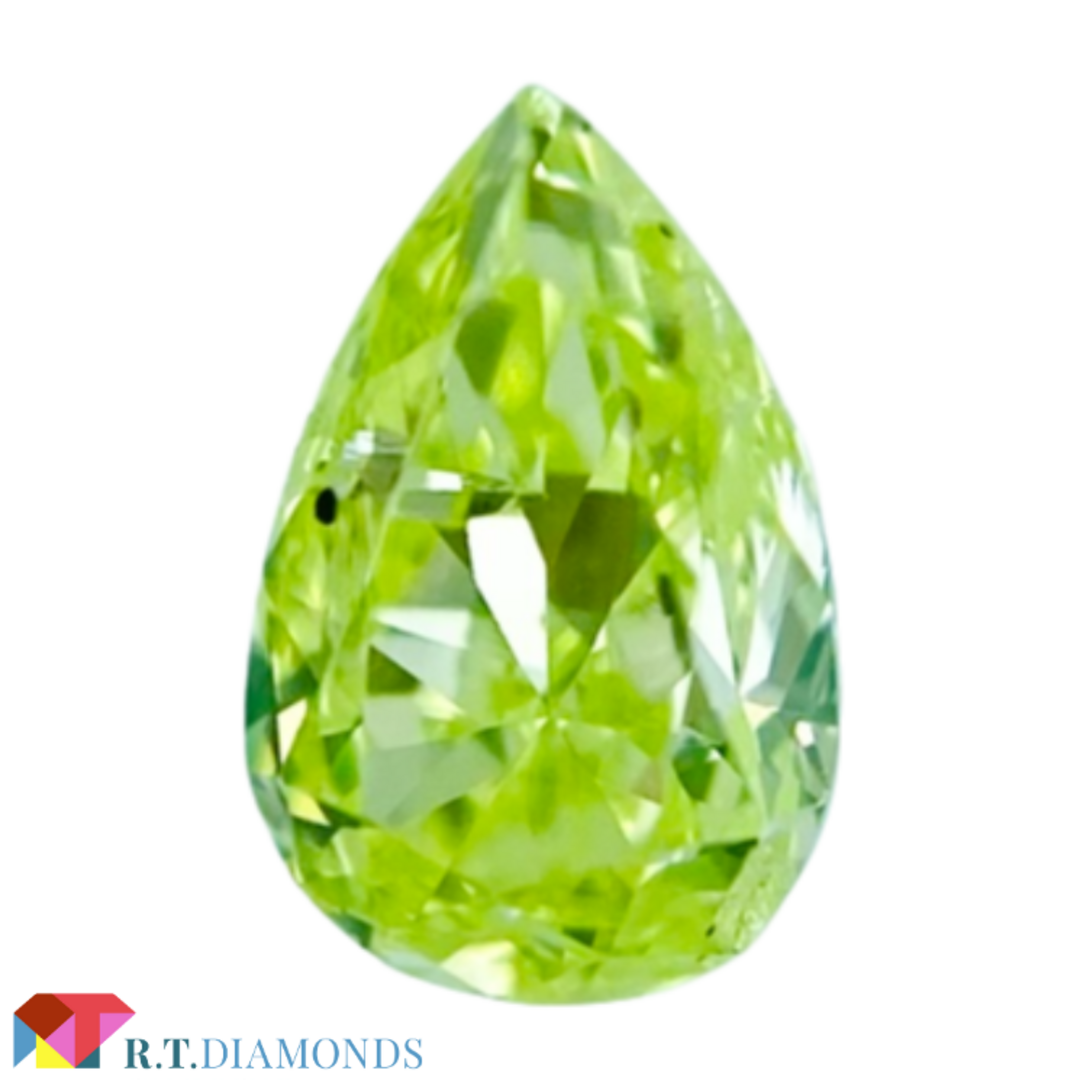 FANCY INTENSE YELLOW GREEN 0.100ct X