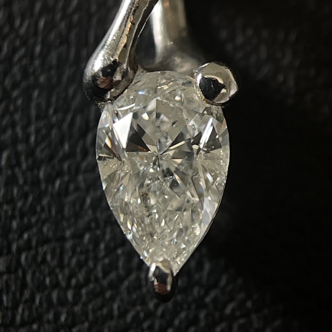 Pt900/850 ペアシェイプ ダイヤモンド ネックレス D1.009ct - ネックレス