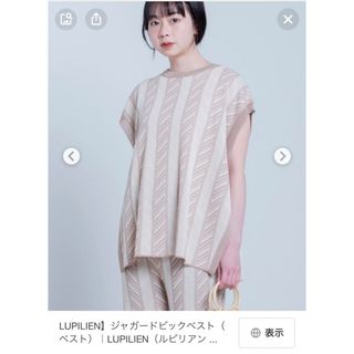 アーバンリサーチ(URBAN RESEARCH)のルピリアン　ジャガードビックベスト　ベージュ(ベスト)