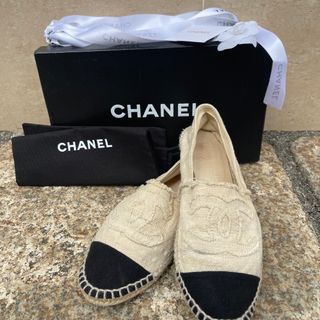 シャネル(CHANEL)のCHANEL エスパドリーユ　38 G27627X08086(スリッポン/モカシン)