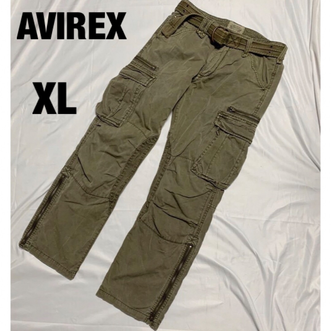 AVIREX(アヴィレックス)のAVIREX　Y2K　カーゴボンテージパンツ　カーキ　XL メンズのパンツ(ワークパンツ/カーゴパンツ)の商品写真