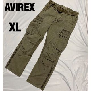 アヴィレックス(AVIREX)のAVIREX　Y2K　カーゴボンテージパンツ　カーキ　XL(ワークパンツ/カーゴパンツ)