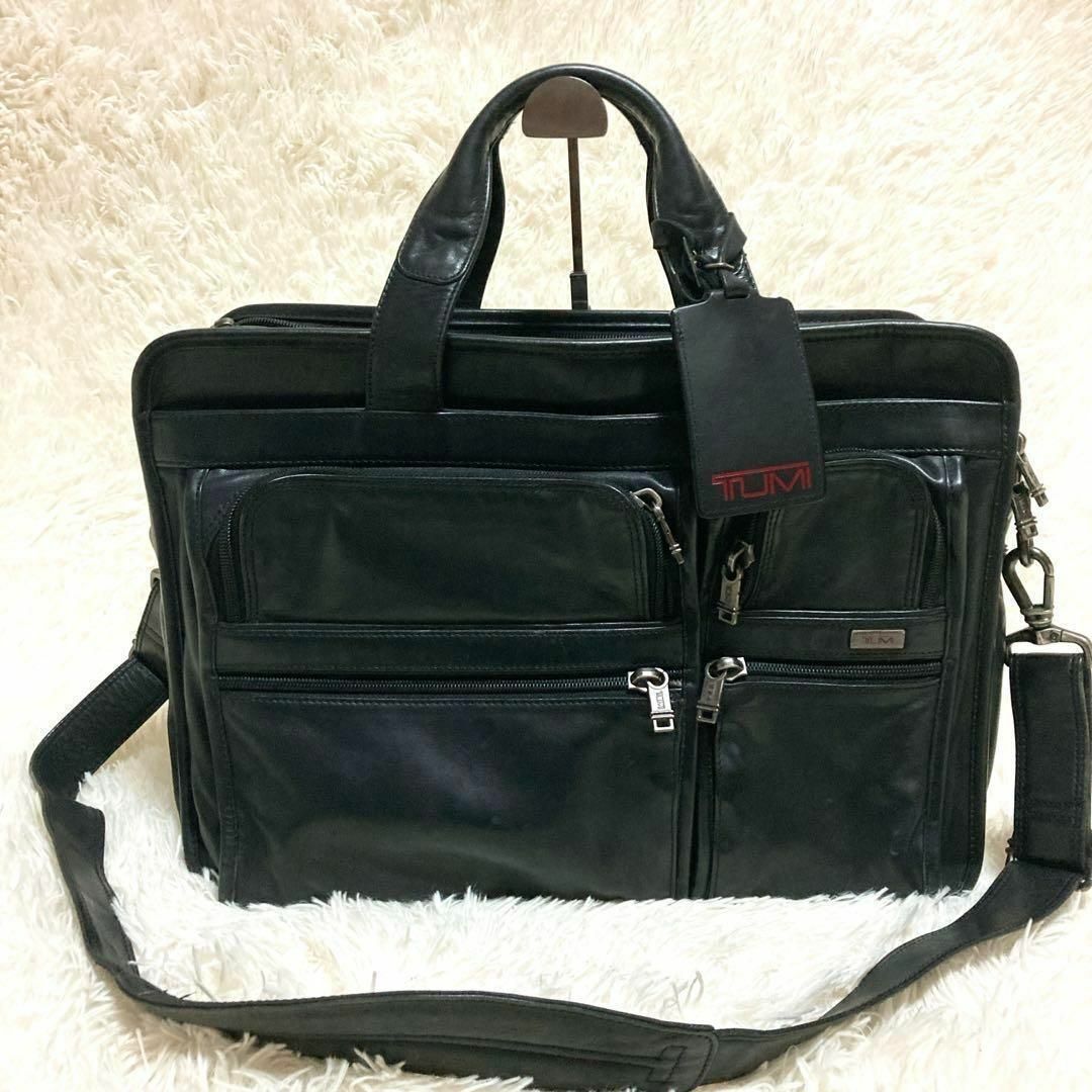 TUMI 2way オールレザー ブリーフケース 黒 ビジネス 96041D4