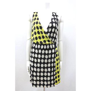 ダイアンフォンファステンバーグ(DIANE von FURSTENBERG)の【中古】DIANE von FURSTENBERG ダイアンフォンファステンバーグ ワンピース レディース ブラック 柄 ノースリーブ サイズ0(その他)