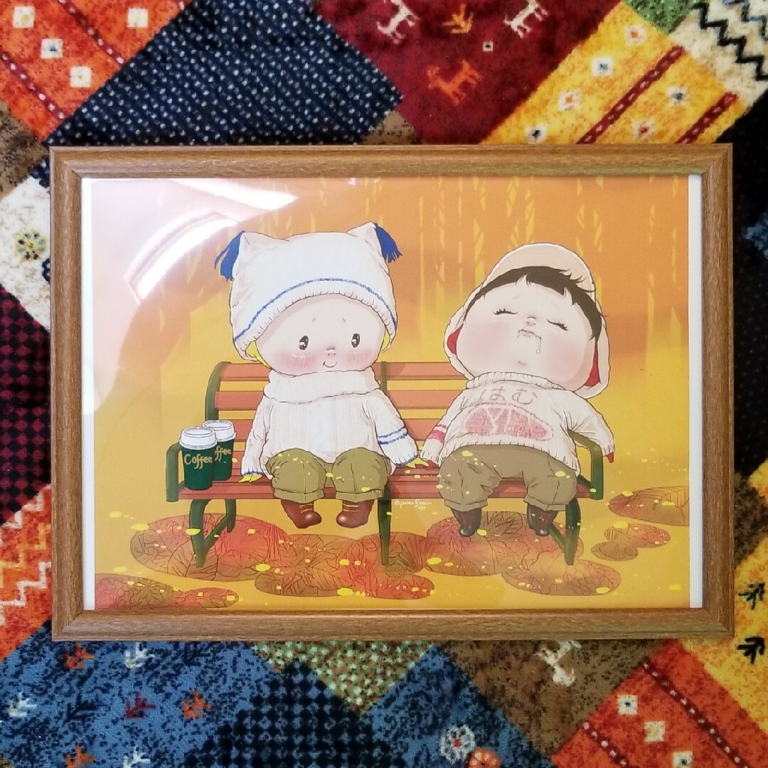 ⑥秋のベンチ【B4】ブラウン枠 エンタメ/ホビーのアニメグッズ(ポスター)の商品写真
