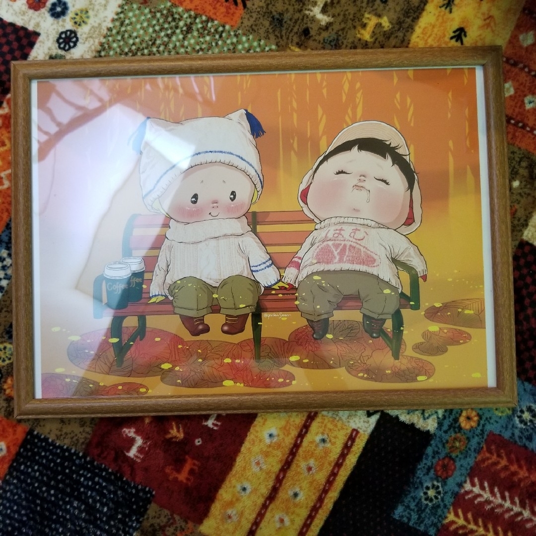 ⑫秋のベンチ【A3】ブラウン枠 エンタメ/ホビーのアニメグッズ(ポスター)の商品写真