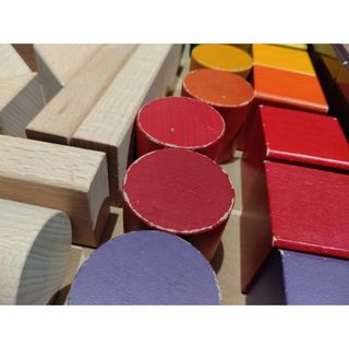 ニチガン 積み木 12色 60ピース 12 COLORS BLOCKS