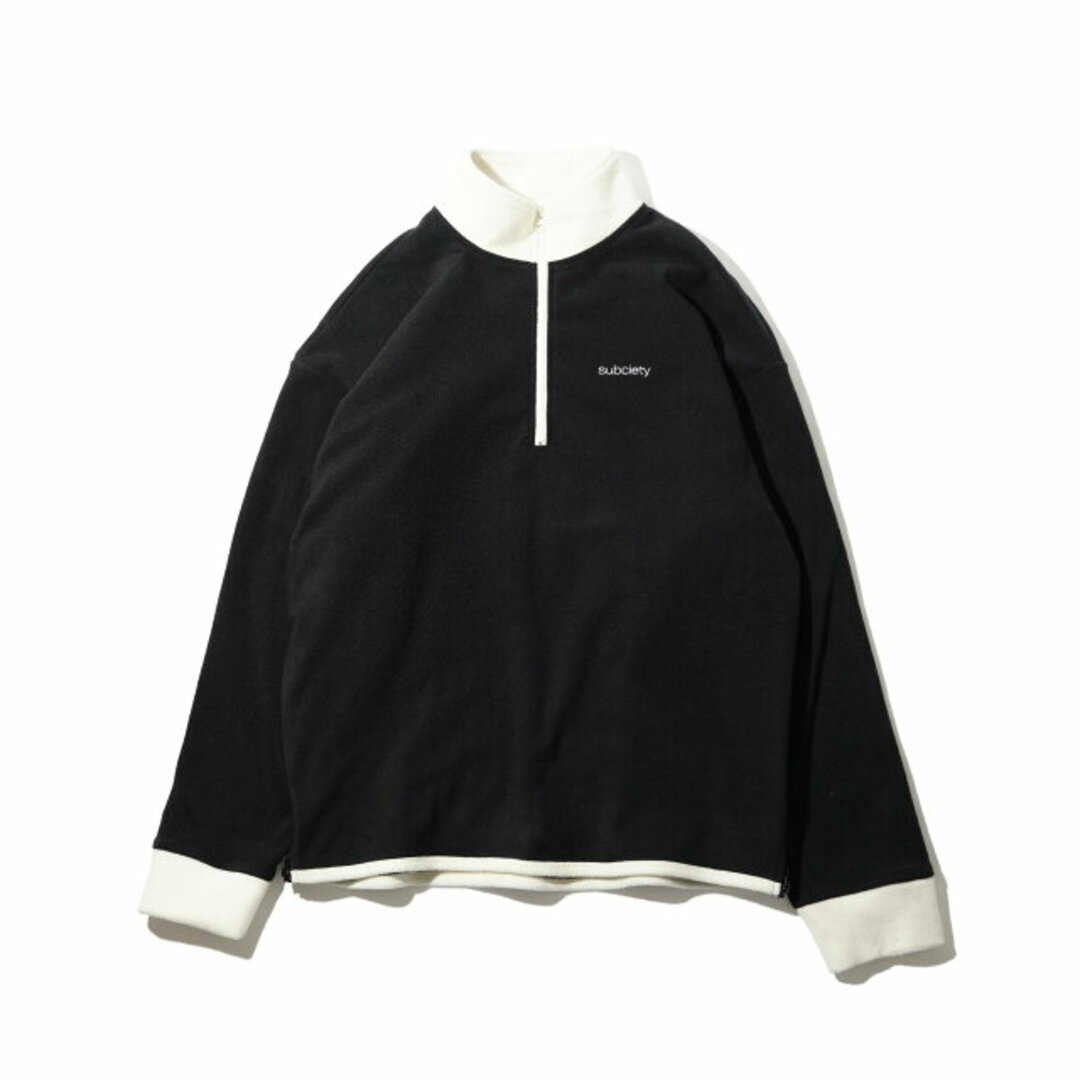 Subciety(サブサエティ)の【BLACK/WHITE】【X-LARGE】FLEECE HALF ZIP TOP その他のその他(その他)の商品写真