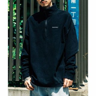 サブサエティ(Subciety)の【BLACK/BLACK】FLEECE HALF ZIP TOP(その他)