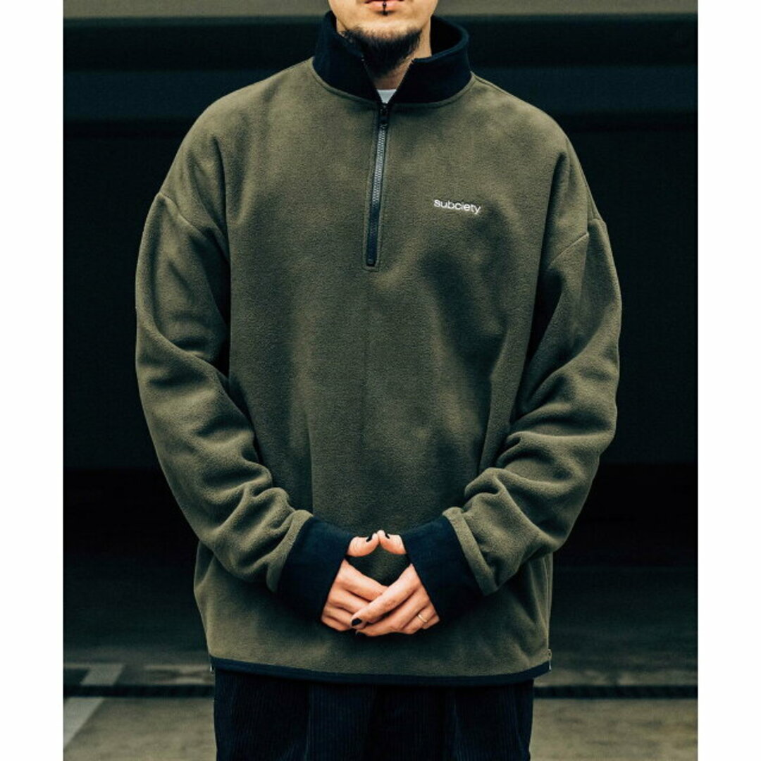 Subciety(サブサエティ)の【KHAKI】【LARGE】FLEECE HALF ZIP TOP その他のその他(その他)の商品写真