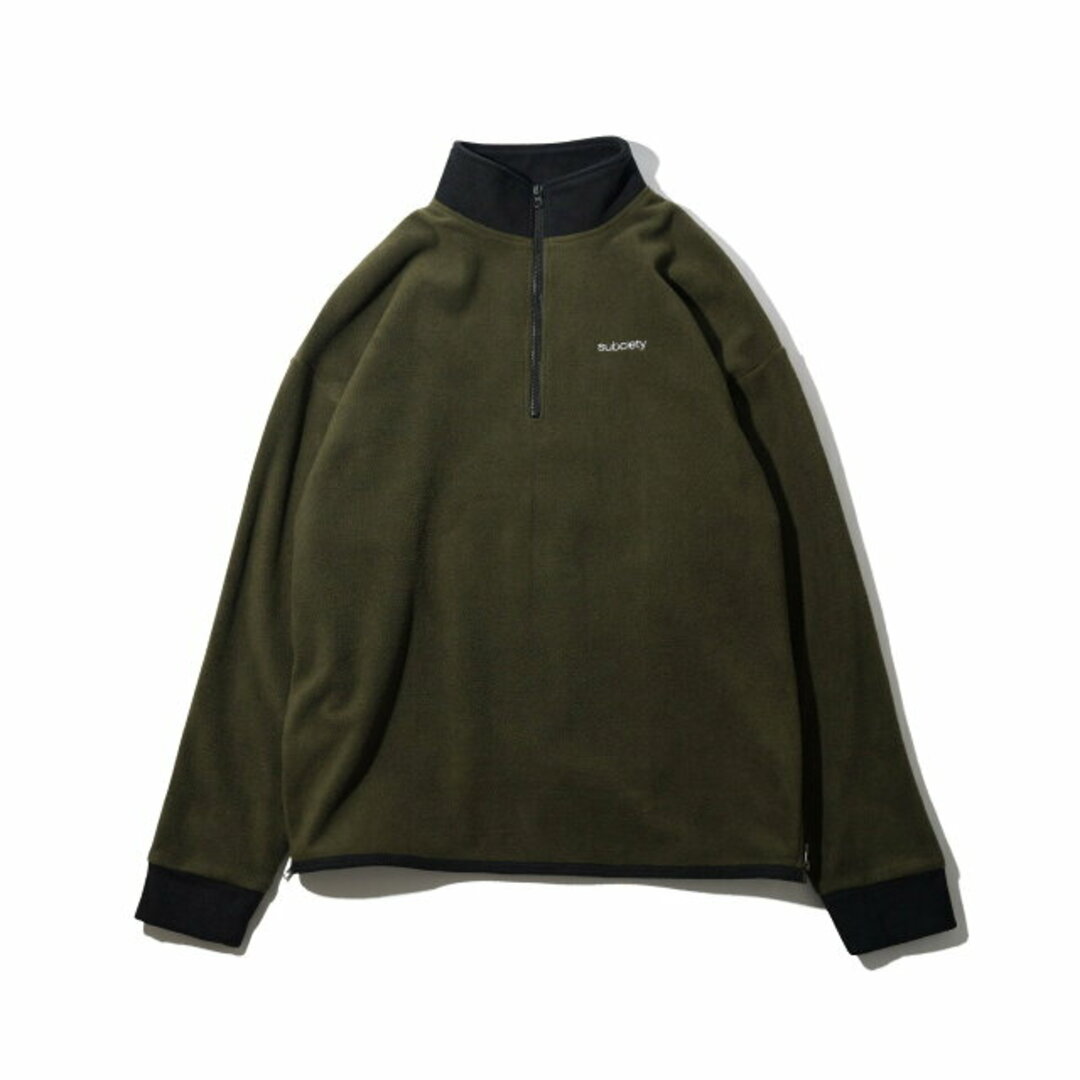 Subciety(サブサエティ)の【KHAKI】【MEDIUM】FLEECE HALF ZIP TOP その他のその他(その他)の商品写真