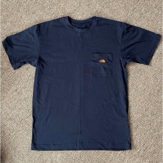 ザノースフェイス(THE NORTH FACE)のザノースフェイス NT31903Xロゴ刺繍Tシャツ ネイビー M メンズ(Tシャツ/カットソー(半袖/袖なし))