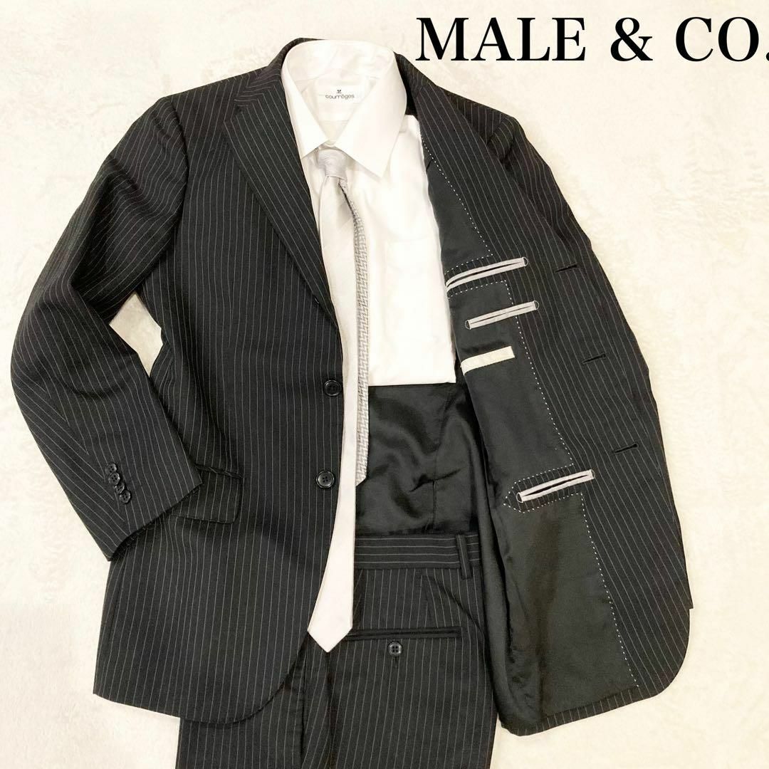 TAKA-Q(タカキュー)の『MALE & CO.』セットアップ ストライプ柄 スーツ Y5 メンズのスーツ(セットアップ)の商品写真