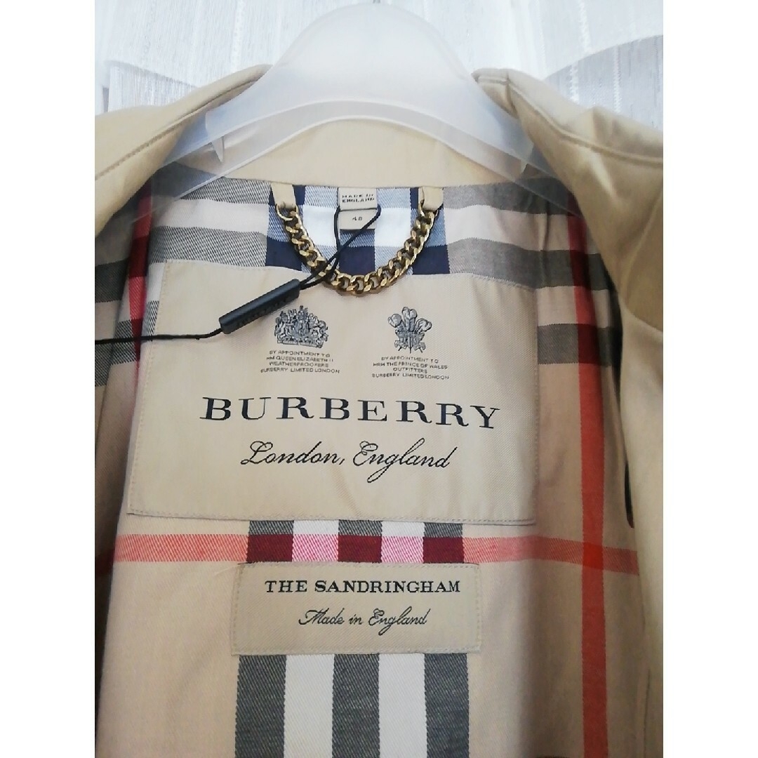 Burberry サンドリンガム 英国製 トレンチコート ハニー 48-