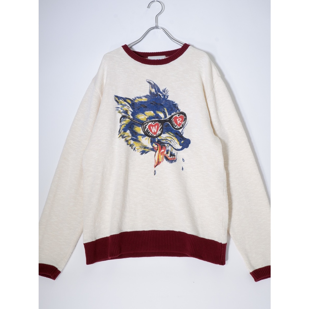 WEIRDOウィアード 2019AW SWEATER WOLF BAITウルフ セーター ニット【M】【MKNA72698】