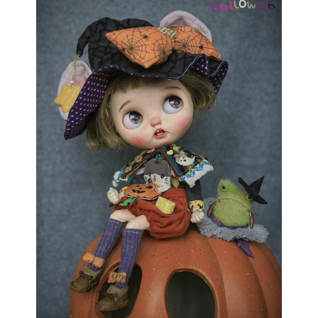 ブライス お洋服 アウトフィット 海外作家製 ハムスターちゃんのハロウィン ハンドメイドのぬいぐるみ/人形(人形)の商品写真