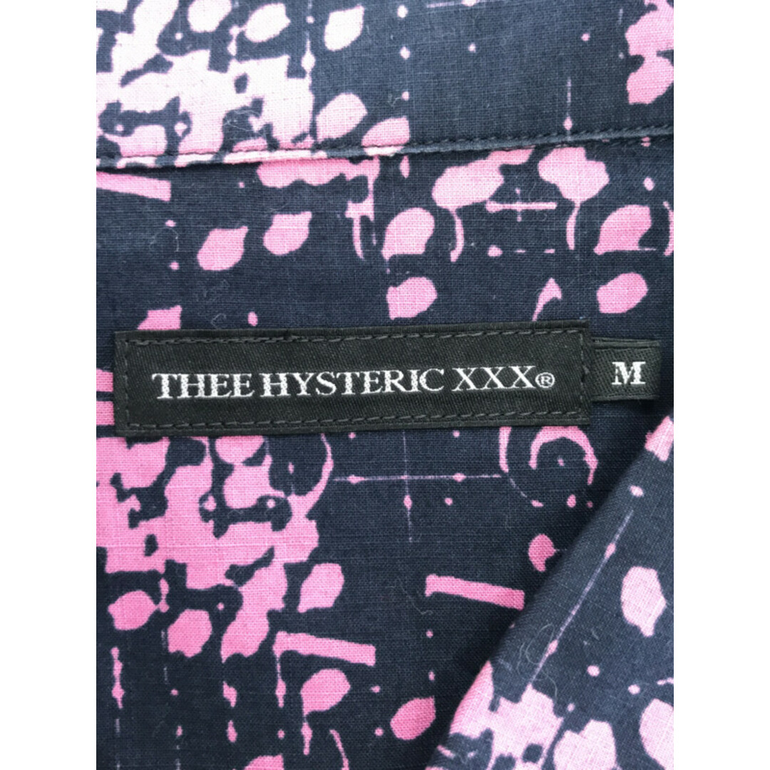 Thee Hysteric XXX(ジィヒステリックトリプルエックス)のThee Hysteric XXX ジィヒステリックトリプルエックス 16AW 総柄コットンシャツ ネイビー ピンク M メンズのトップス(シャツ)の商品写真