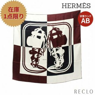 エルメス(Hermes)のカレ90 「BRIDES de GALA」 スカーフ シルク ダークネイビー バーガンディ ホワイト(バンダナ/スカーフ)