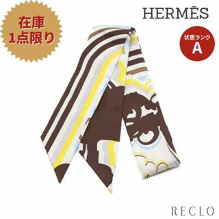 エルメス(Hermes)のツイリー「BRIDES de GALA」 スカーフ シルク ホワイト ダークブラウン マルチカラー(バンダナ/スカーフ)